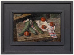 George Weissbort (1928-2013) - Oil, Still Life of Tomatoes & Corguettes