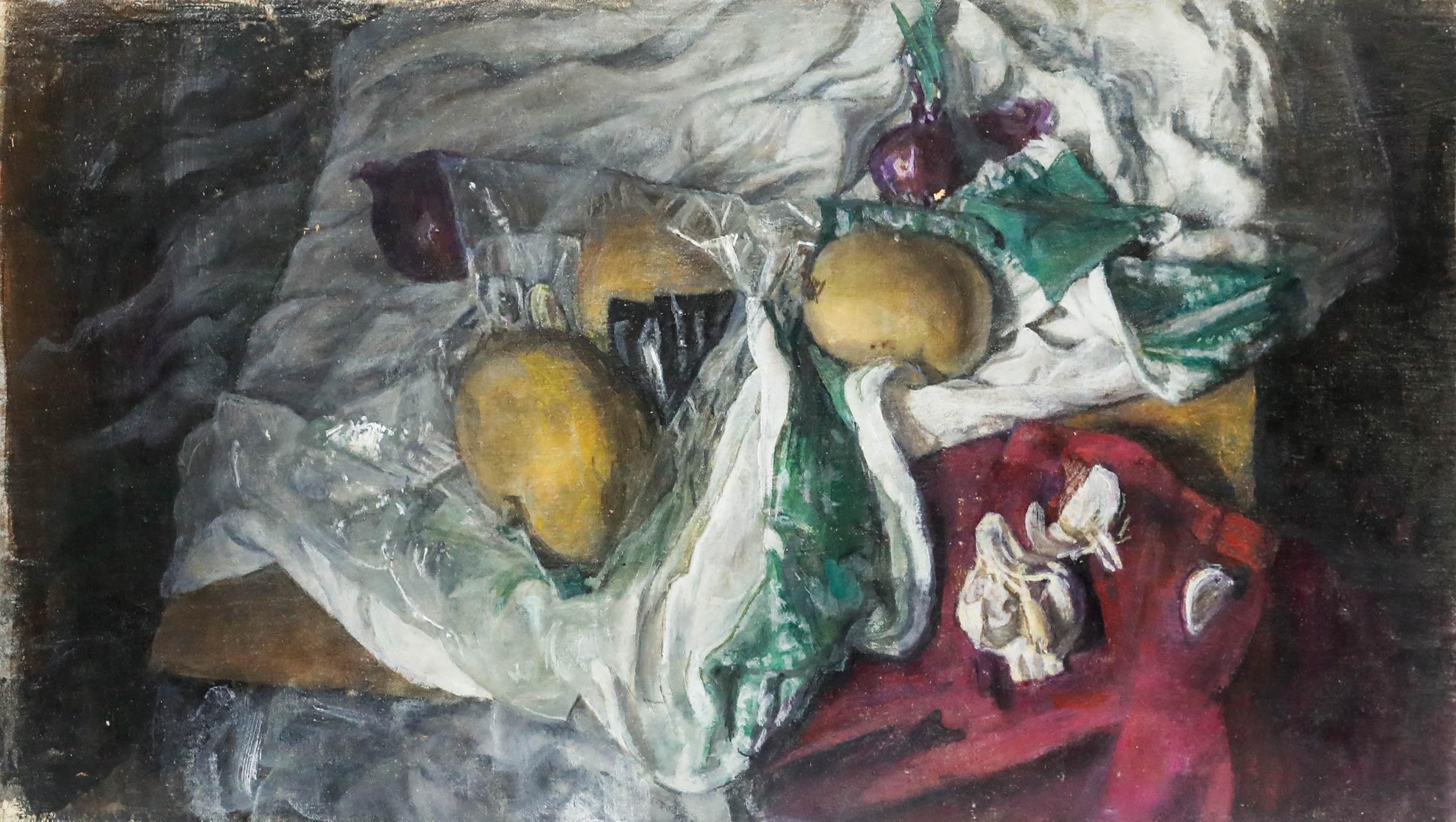 Natura morta, olio su tela. Senza segno. (Provenienza: Studio A Sale, George Weissbort). 