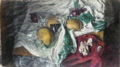 George Weissbort (1928-2013) - Oil, Still Life with Potatoes & Garlic