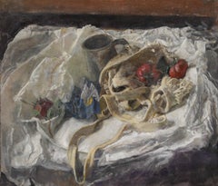 George Weissbort (1928-2013) - Oil, Tankard & Tomatoes on White Cloth