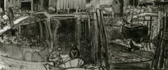 American lithograph of Maine port scene by Ashcan artist George Bellows, 1916