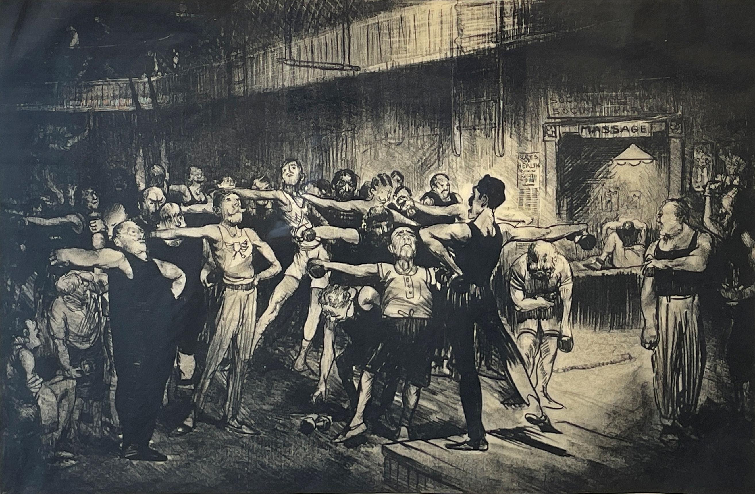 George Wesley Bellows Figurative Print - "Business-Men's Class, Y.M.C.A." George Bellows, Ashcan School Print