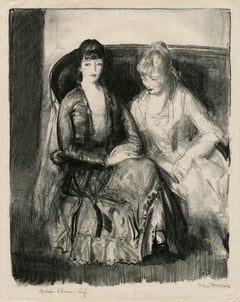 Antique Emma and Marjorie on a Sofa