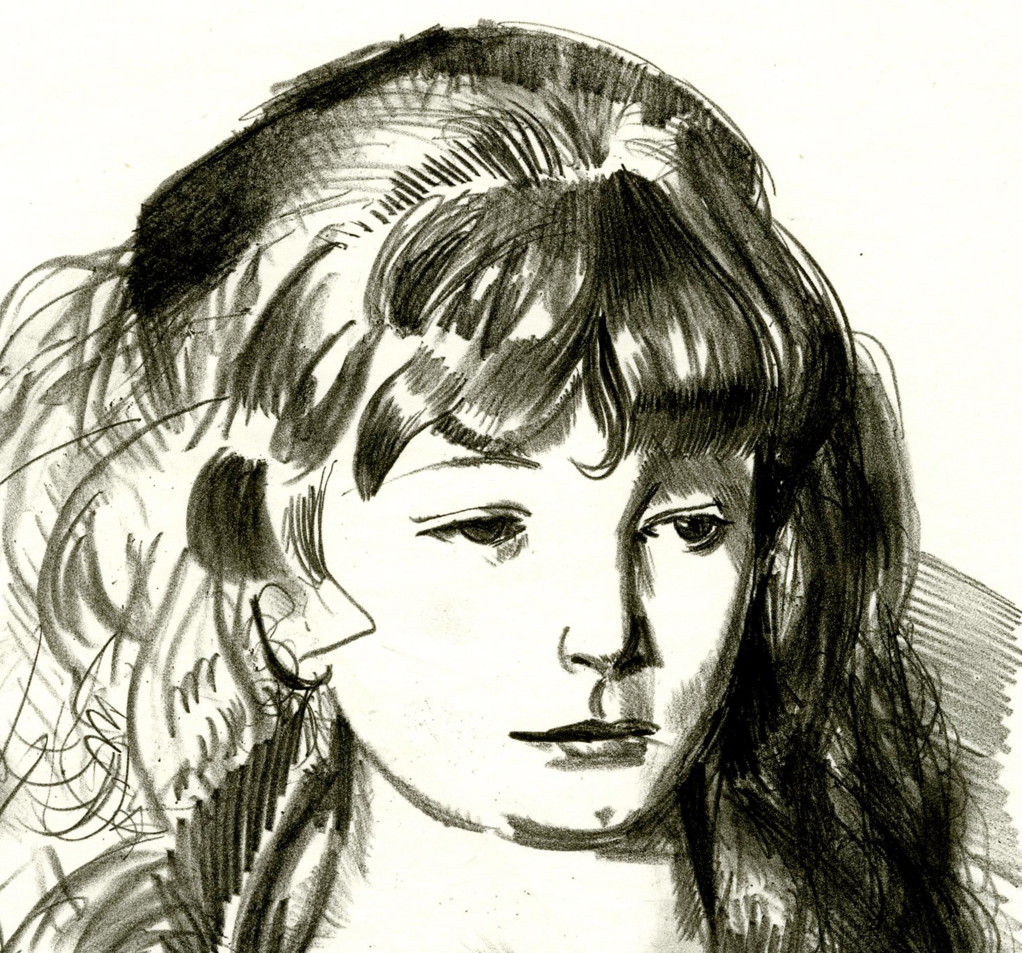 Skizze von Anne (Ashcan School), Print, von George Wesley Bellows