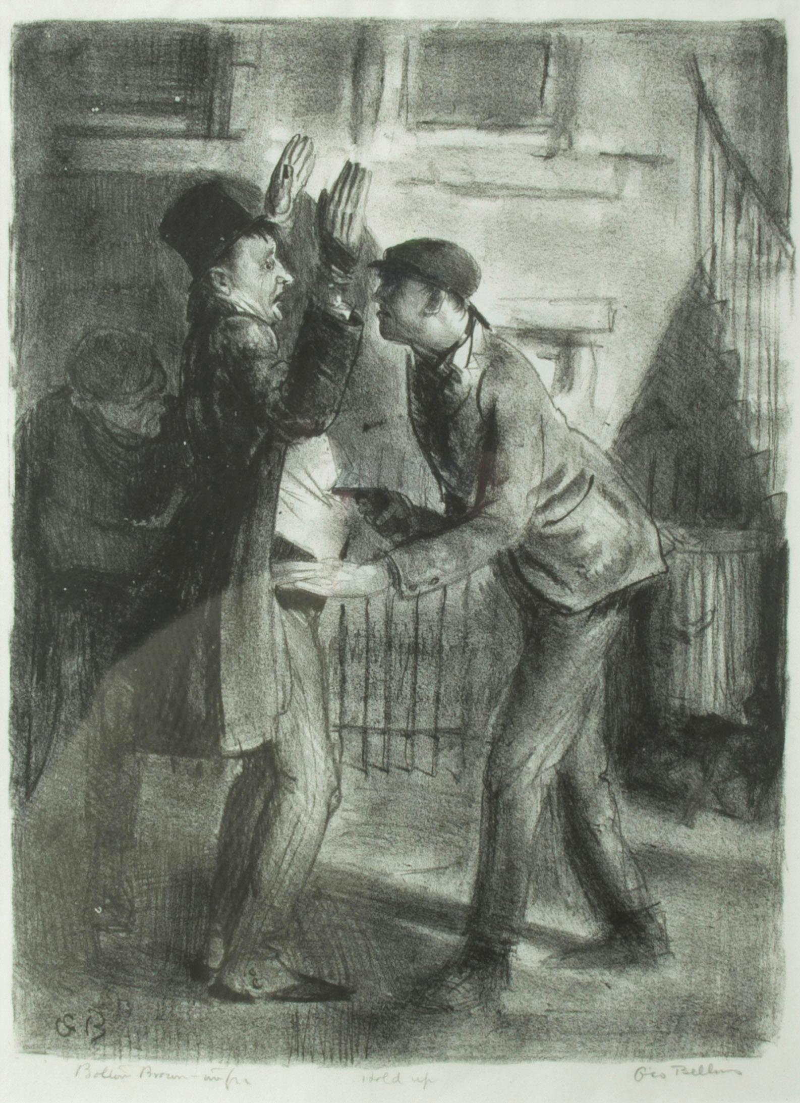 George Wesley Bellows Figurative Print - The Hold Up, First State