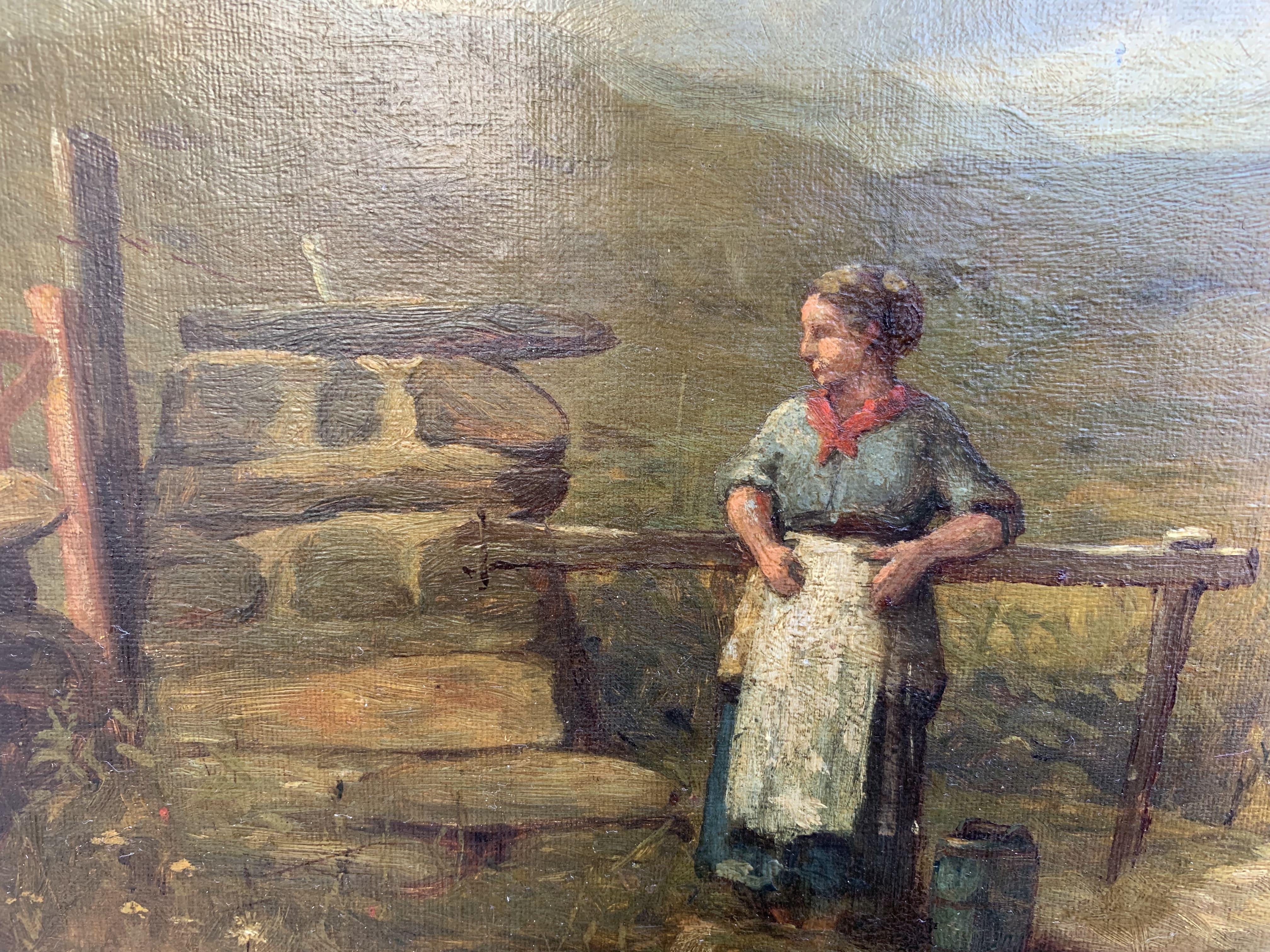George Whitton Johnstone (British1849-1901) Antique 1876 oil painting Landscape For Sale 3