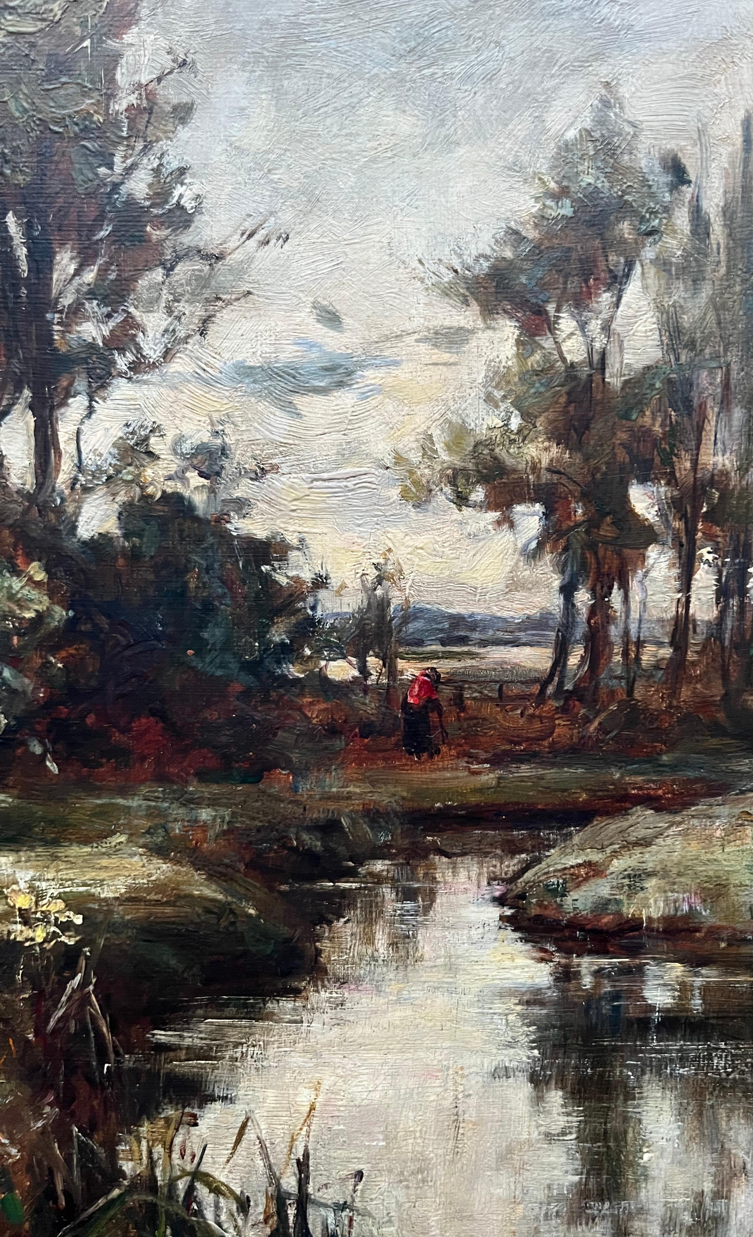 George Whitton Johnstone, Scottish 19th Century oil painting, river landscape 9