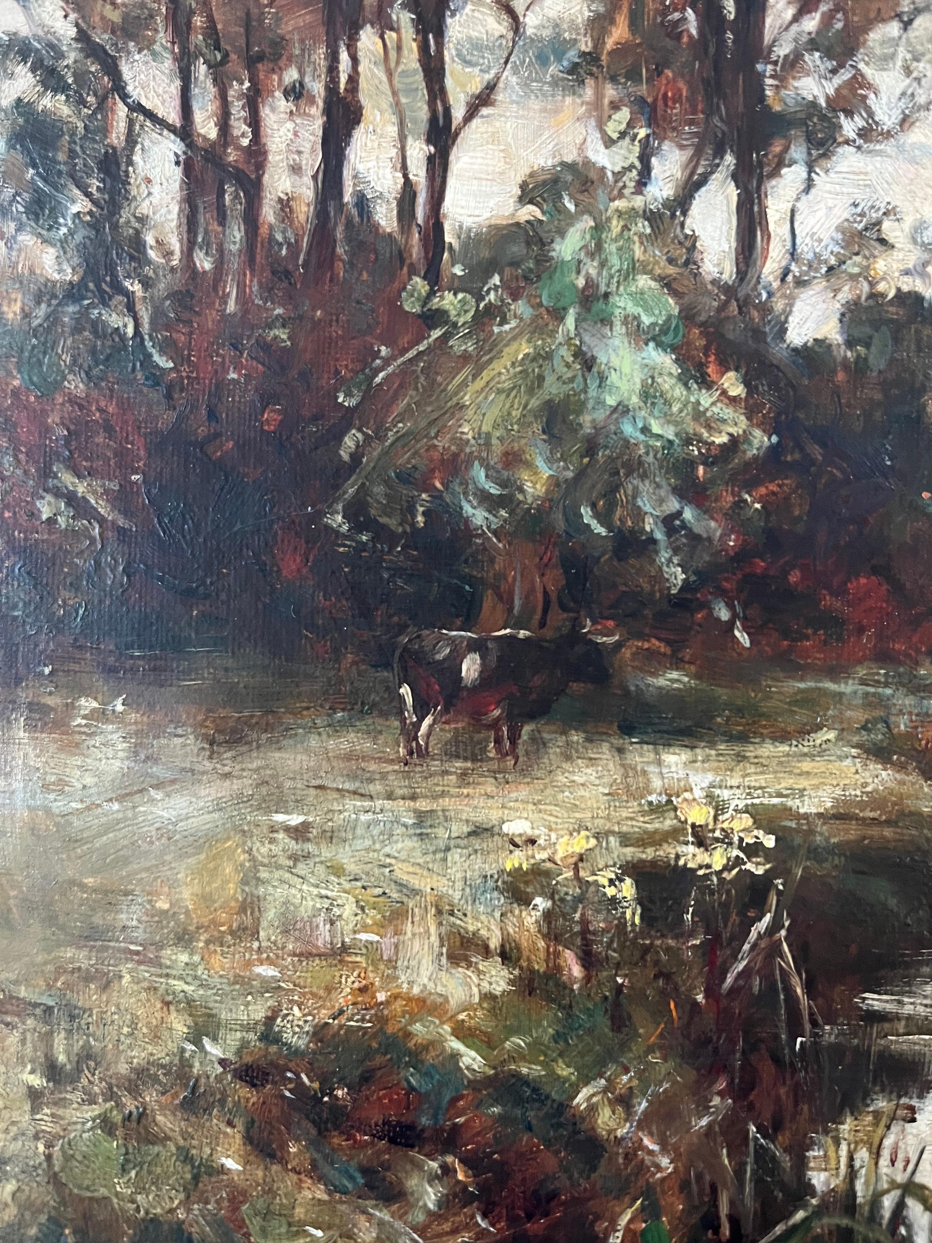 George Whitton Johnstone, Scottish 19th Century oil painting, river landscape 10