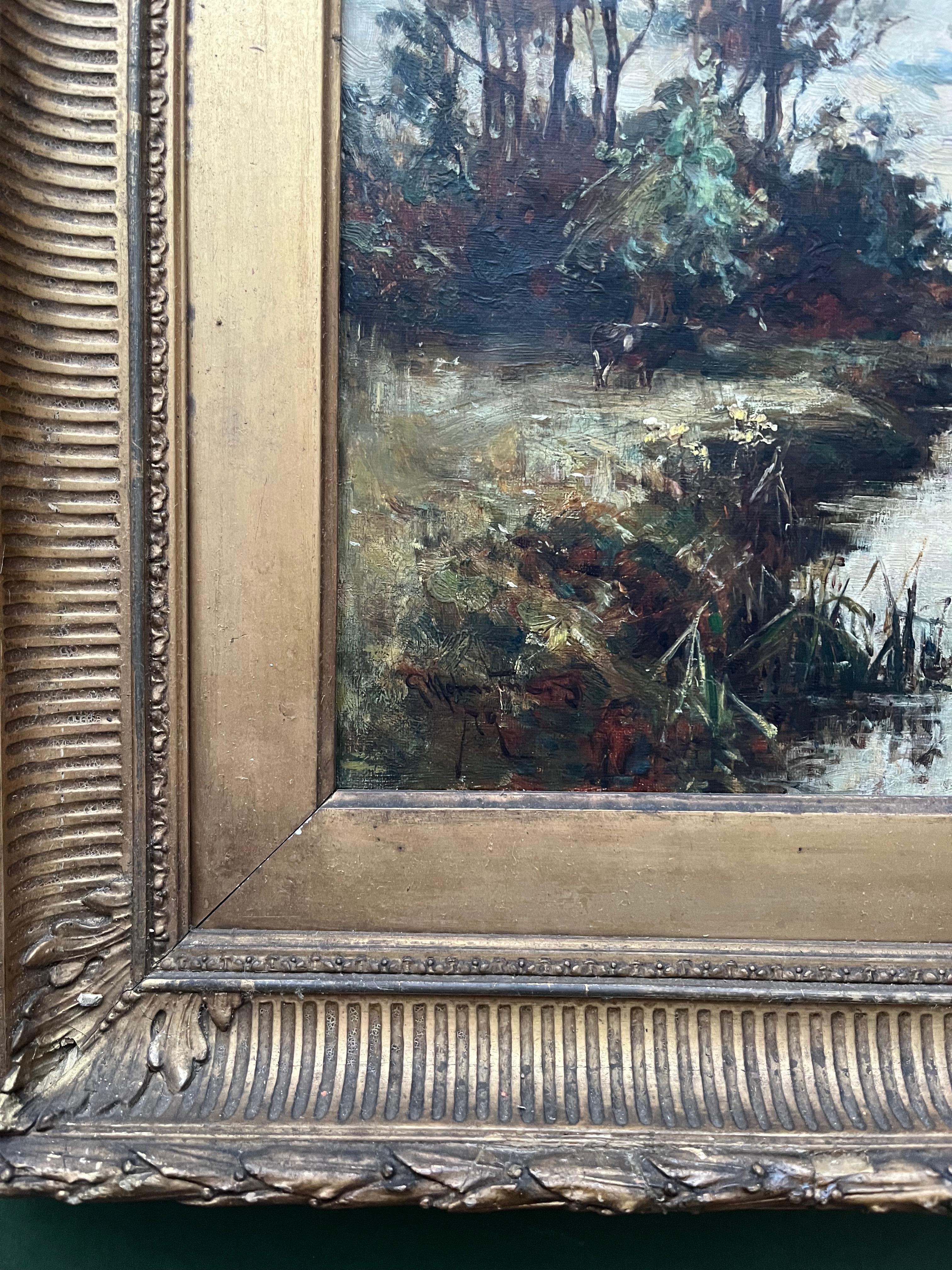 George Whitton Johnstone, Scottish 19th Century oil painting, river landscape 3