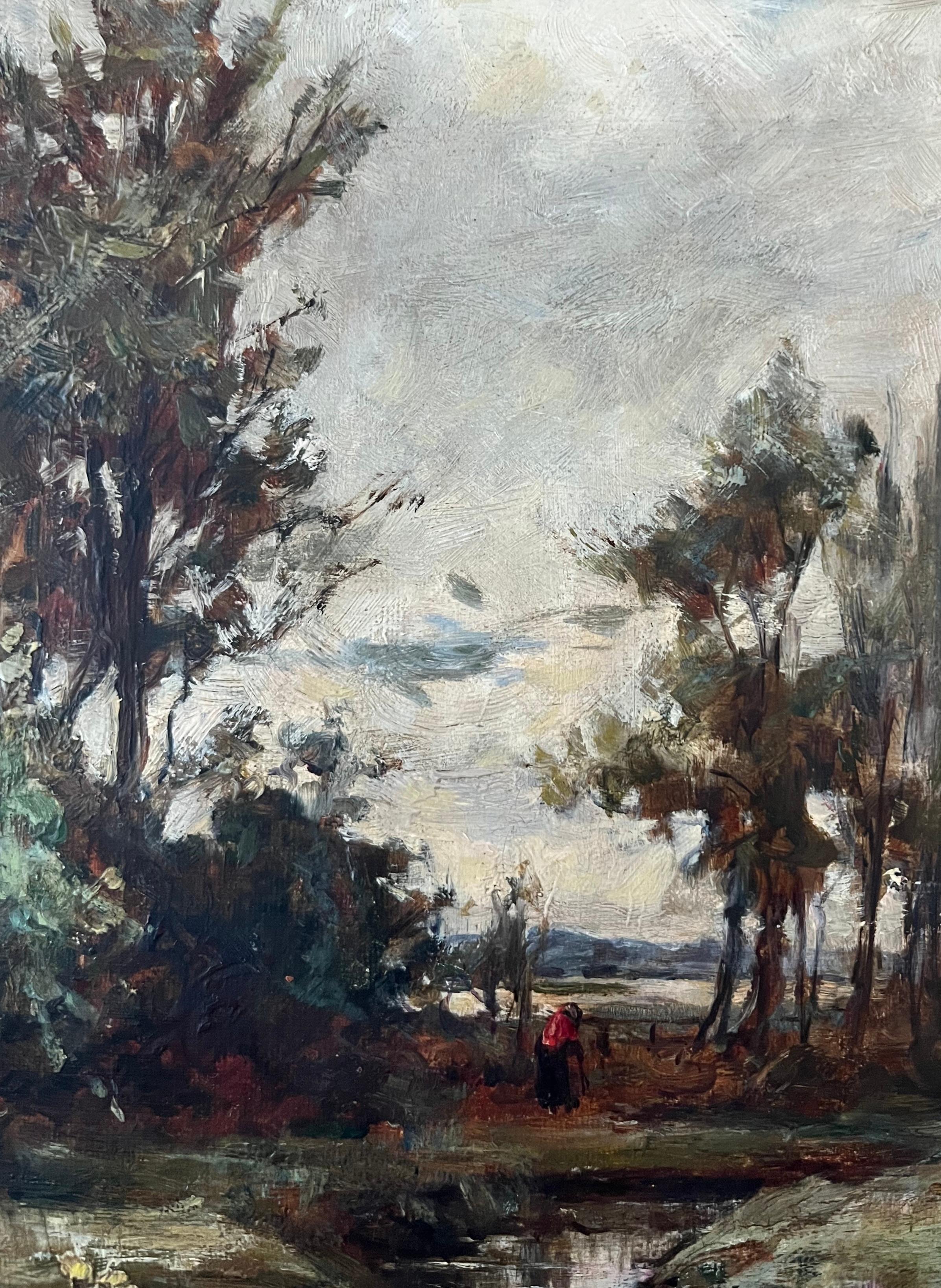 George Whitton Johnstone, Scottish 19th Century oil painting, river landscape 8
