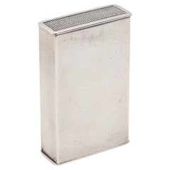 GEORGE WILKINSON 1890 London Mechanical Vesta Matches Box In 925 Sterling Silver