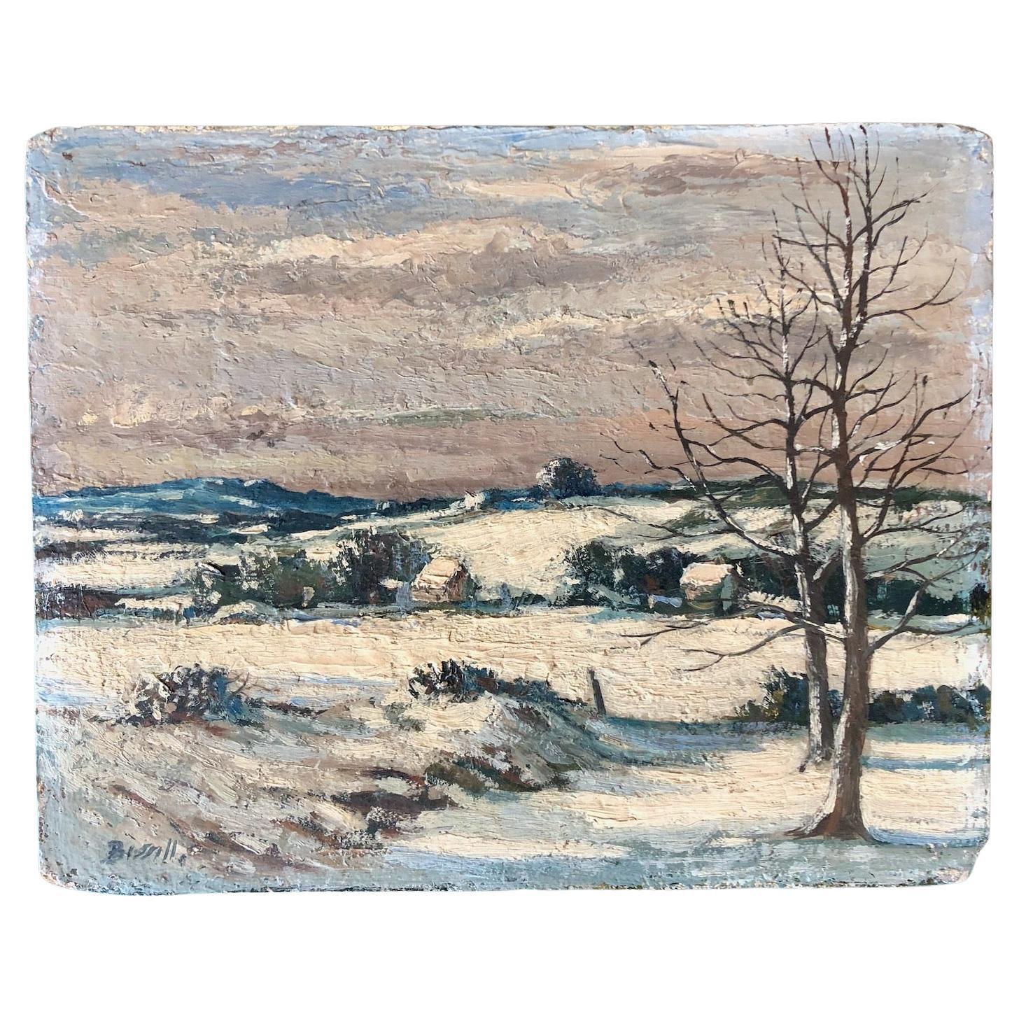 George William Bissill (1896-1973), British, Oil Painting , Winter Landscape