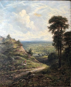 Antique Landscape - Oil on Canvas by G. W. Mote - 1888
