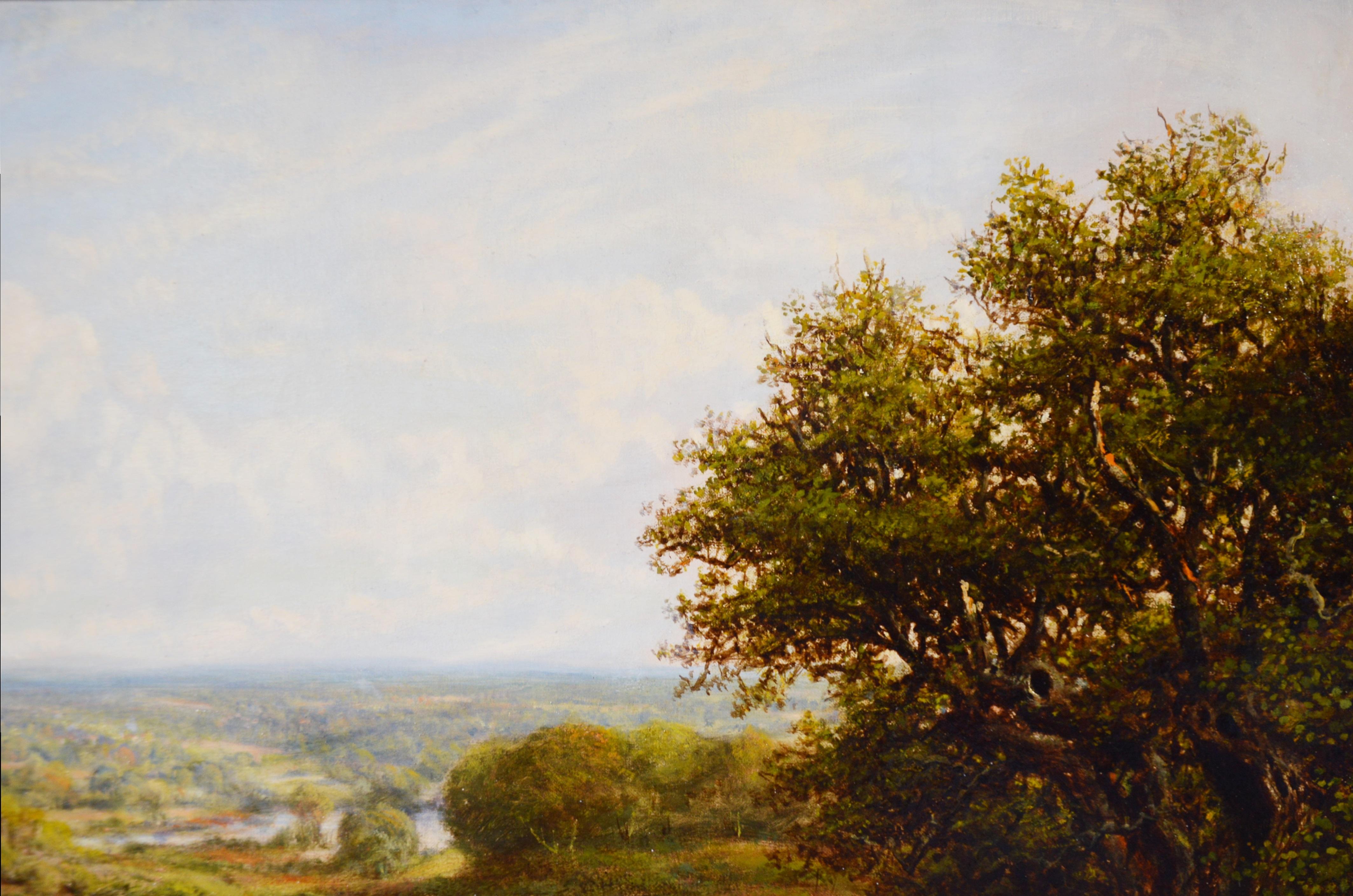 View from the North Downs, Surrey - 19th Century English Landscape Oil Painting 2