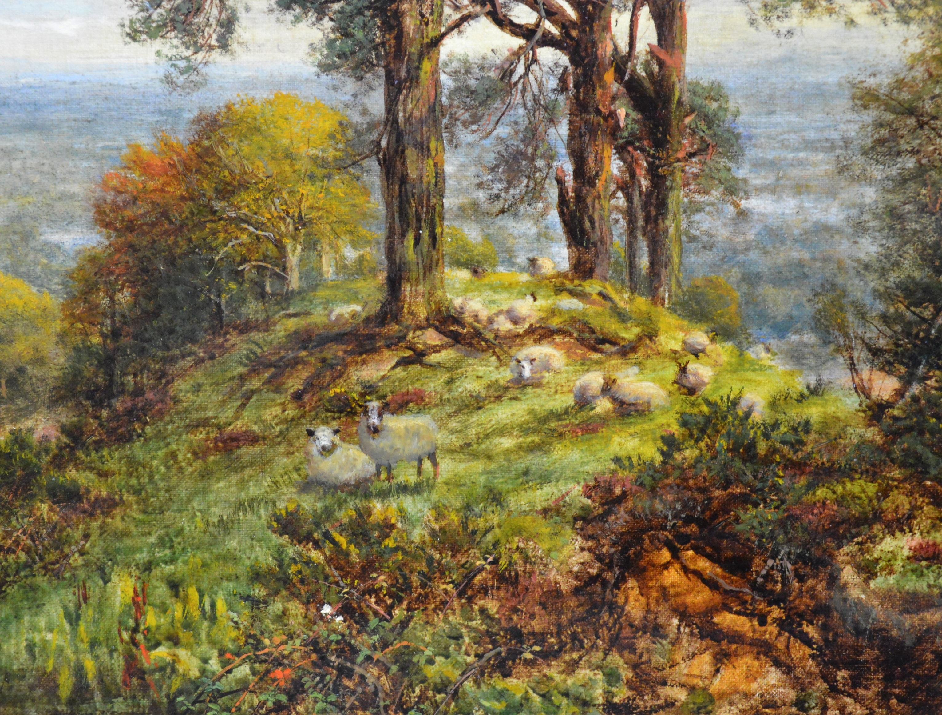 View from the Surrey Hills - 19th Century Victorian Landscape Oil Painting 2