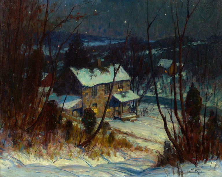 George William Sotter Landscape Painting - Bucks County Nocturne 