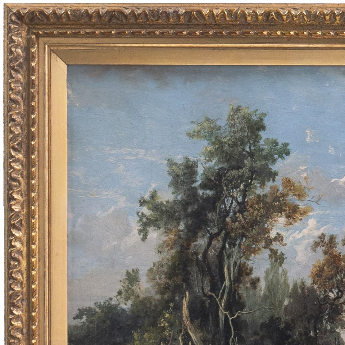 Eine unsignierte, englische Schullandschaft, gemalt um 1860 von einer geschickten, aber nicht identifizierten Hand, vielleicht ein Anhänger von George Augustus Williams (Engländer, 1814-1901).
Ein besonders schönes Werk in einem attraktiven,