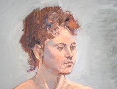 Akt mit geschwungenem rotem Haar