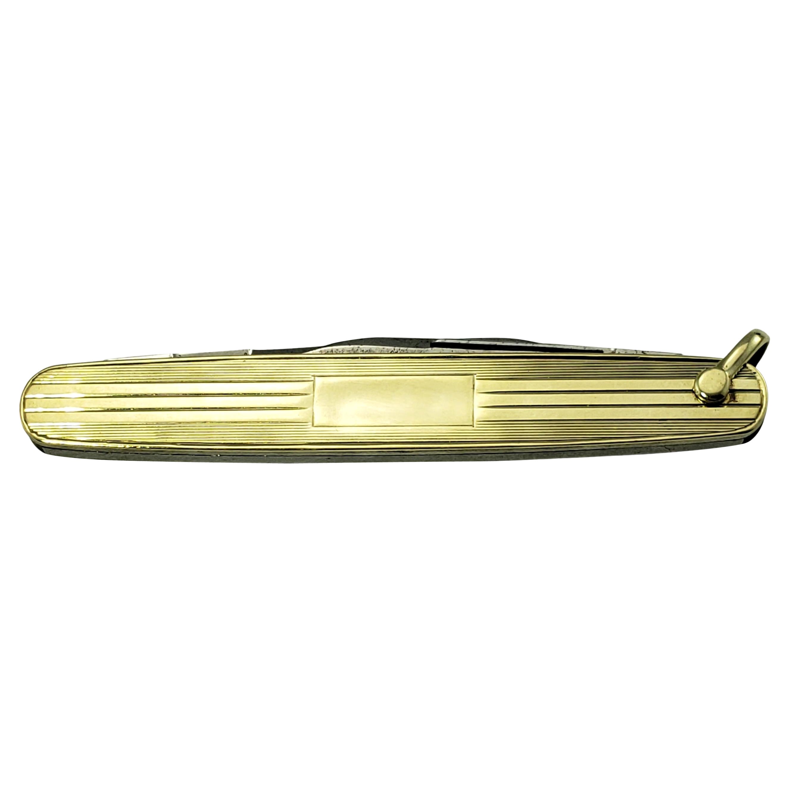George Wostenholm England 14k Yellow Gold & Stainless Steel Pocket Knife