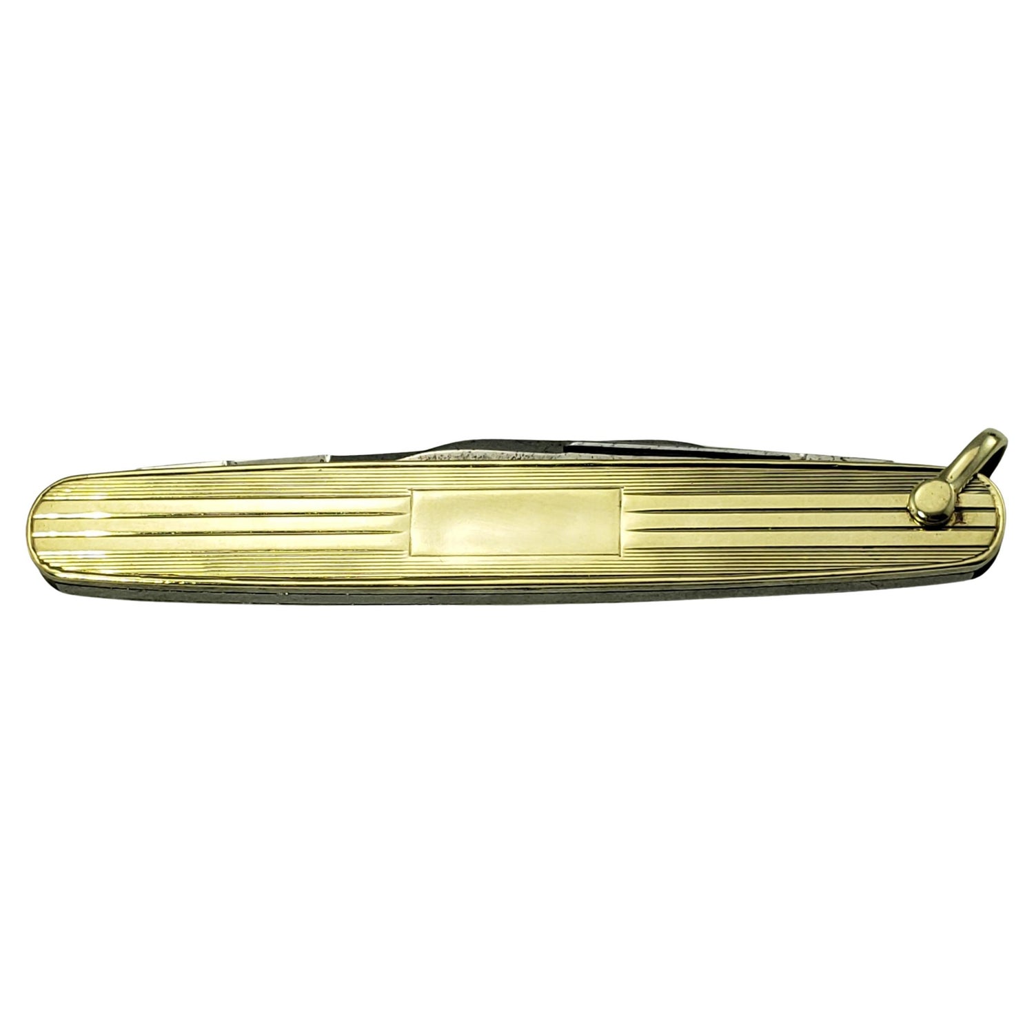 Tore Fogarizzu, Folding Knife W/ 14k Yellow Gold Inserts For Sale at 1stDibs