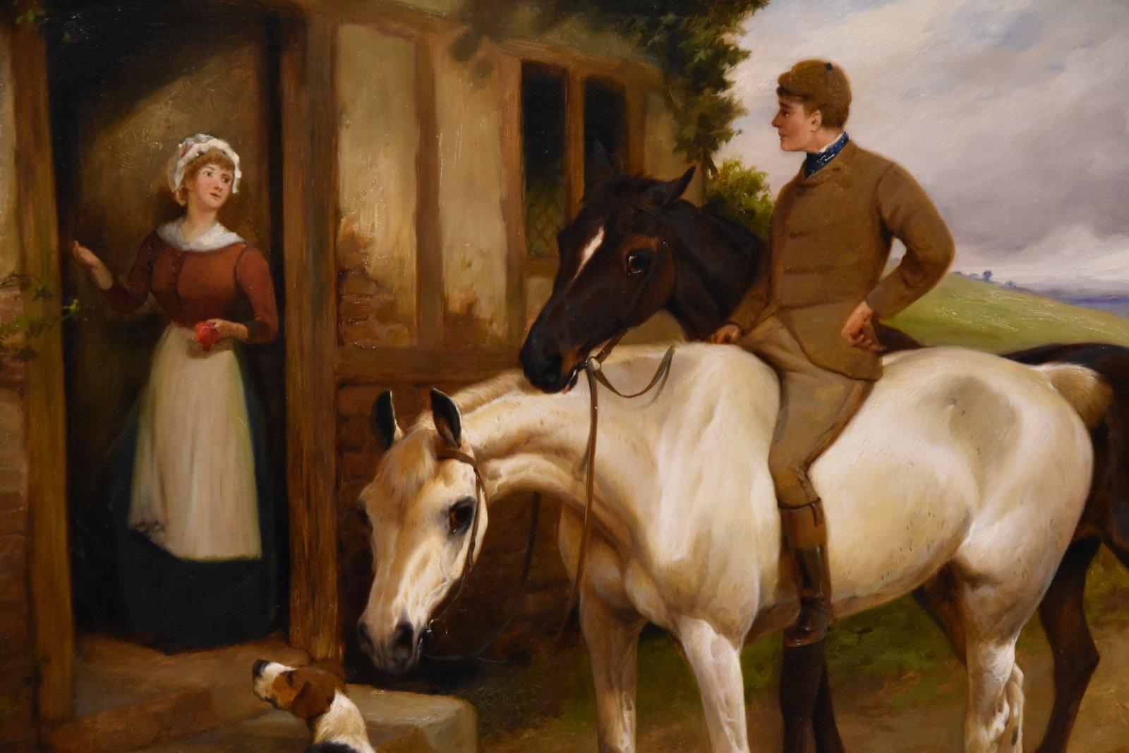Peinture à l'huile de George Wright « La porte du cottage » en vente 2