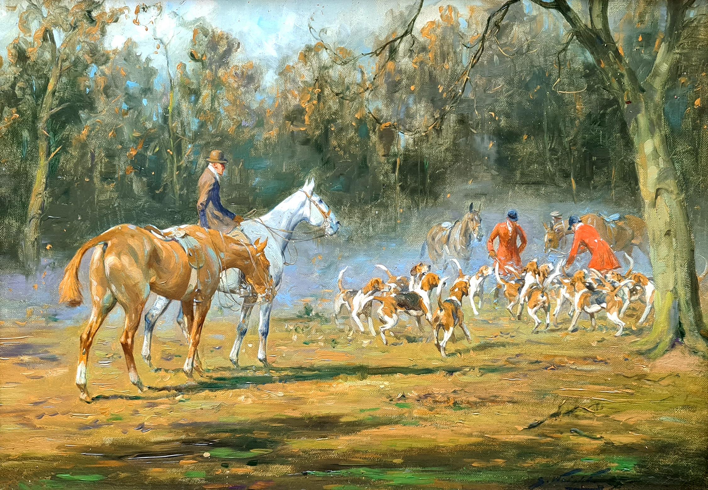 The Hunt - Painting by George Wright 