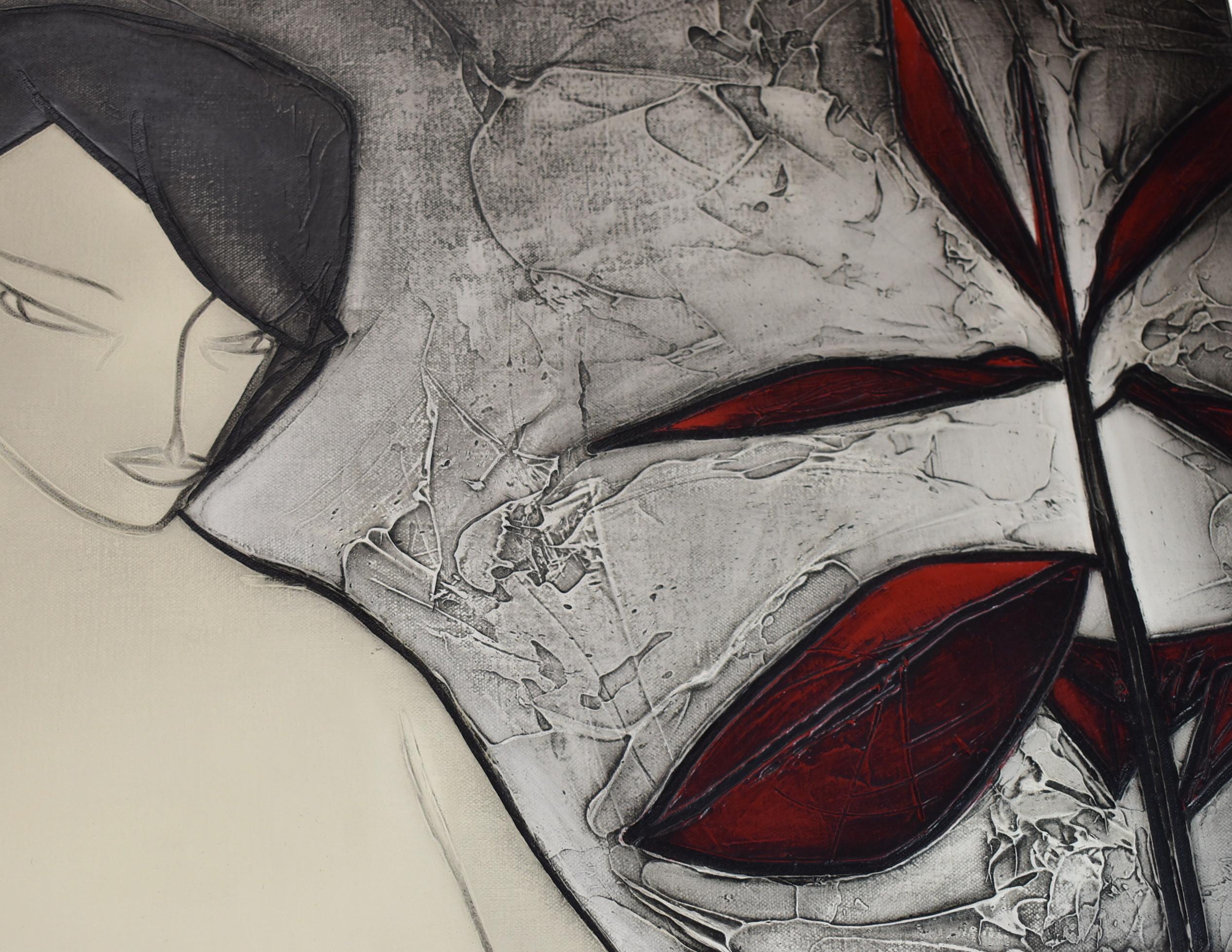 George Yatrides Pintura modernista Desnudo femenino Artista francés, c 1964 Moderno de mediados de siglo en venta