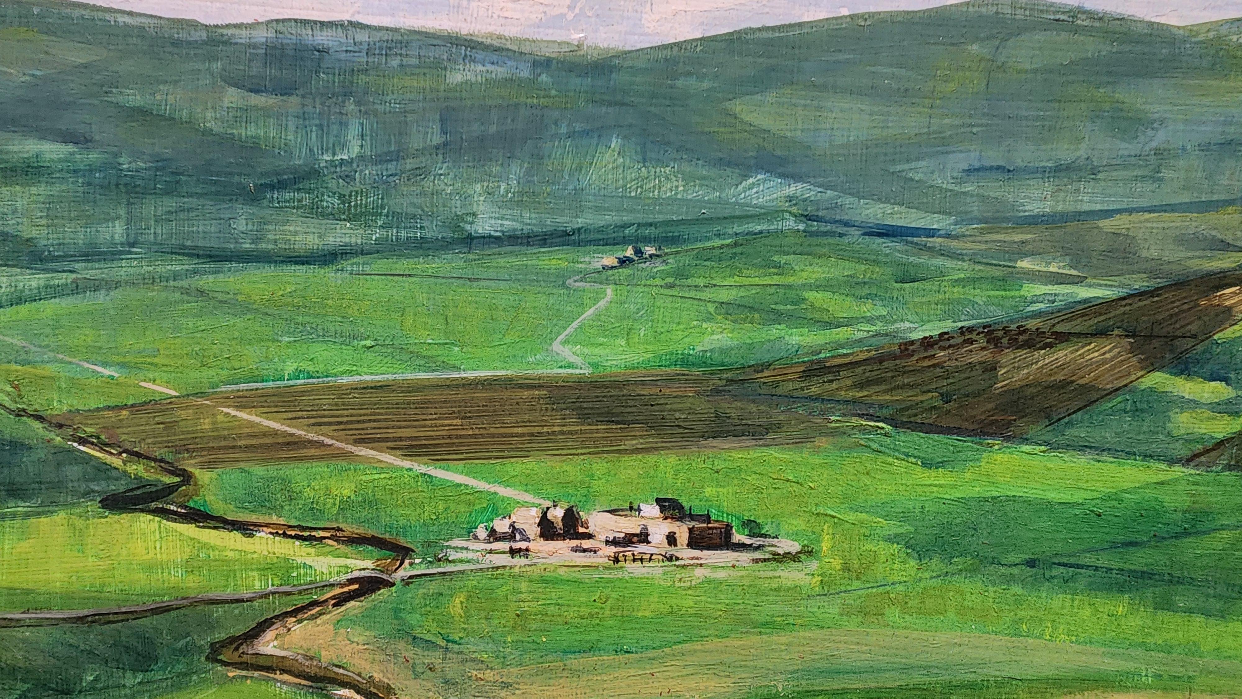 Southern Italy, Pleasing Vintage Italian Landscape - Painting by George Yelich