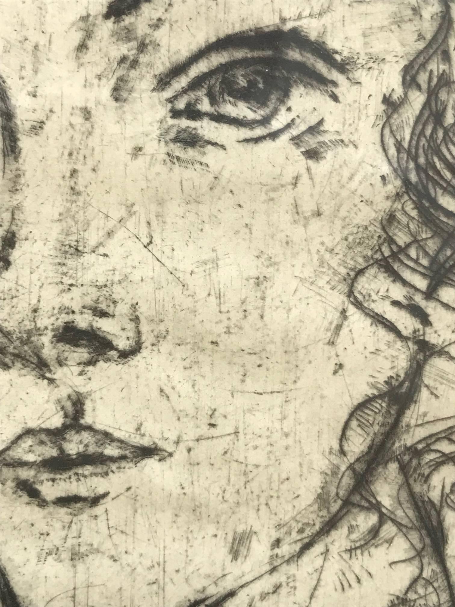 Ohne Titel: Kopf einer Frau 2 (Moderne), Print, von George Zachary Constant