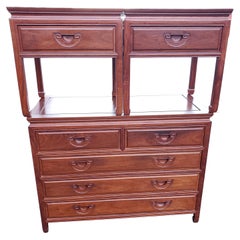 George Zee Rosewood Hand Crafted Chest of Drawers and Side Tables, a Set