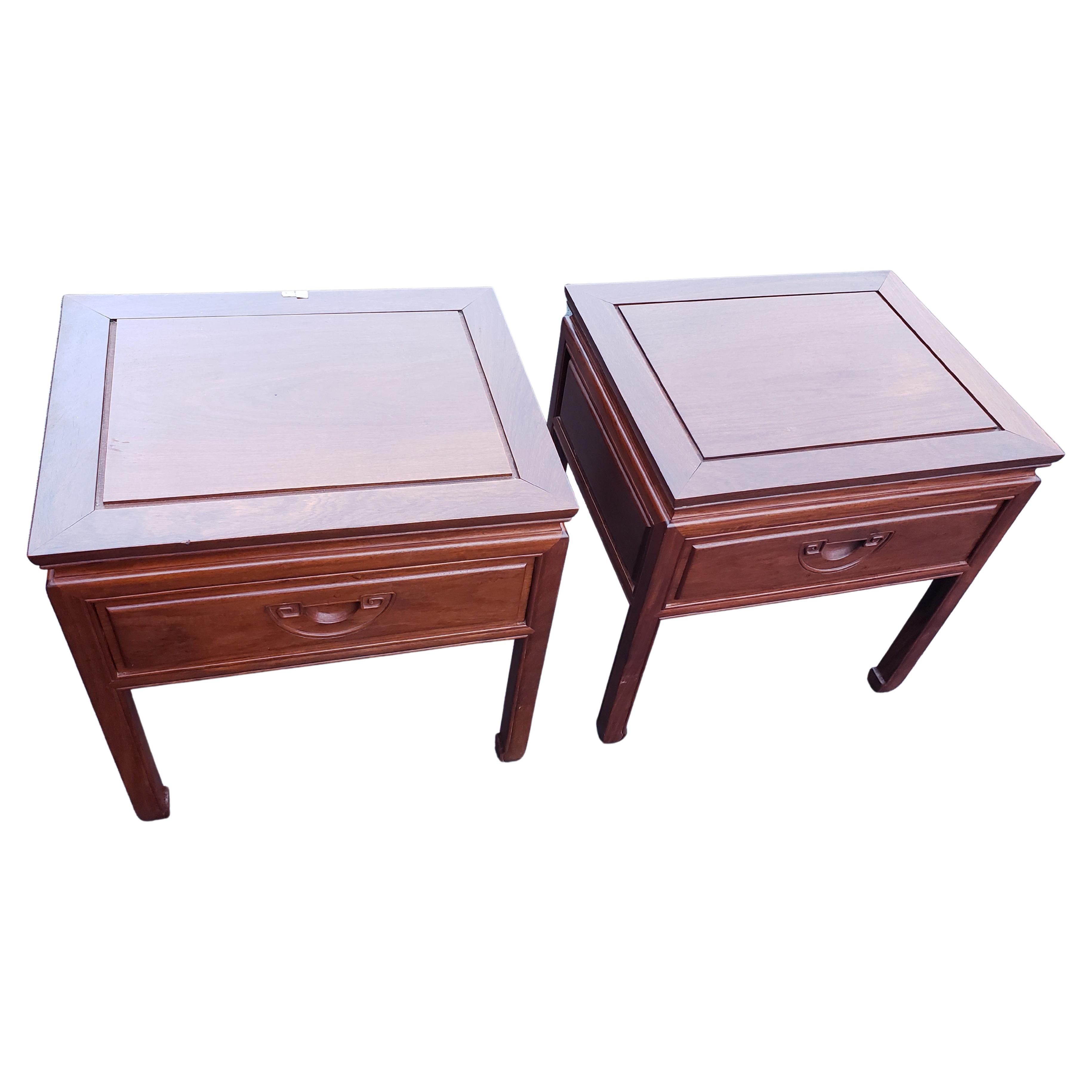 George Zee Rosewood Hand Crafted Chest of Drawers and Side Tables, a Set 2