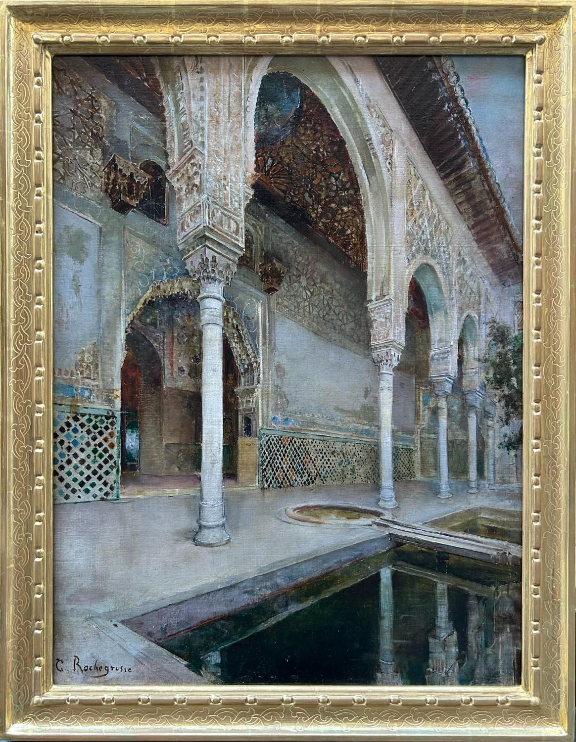 Interior Painting di Georges-Antoine Rochegrosse - Il cortile del Palazzo