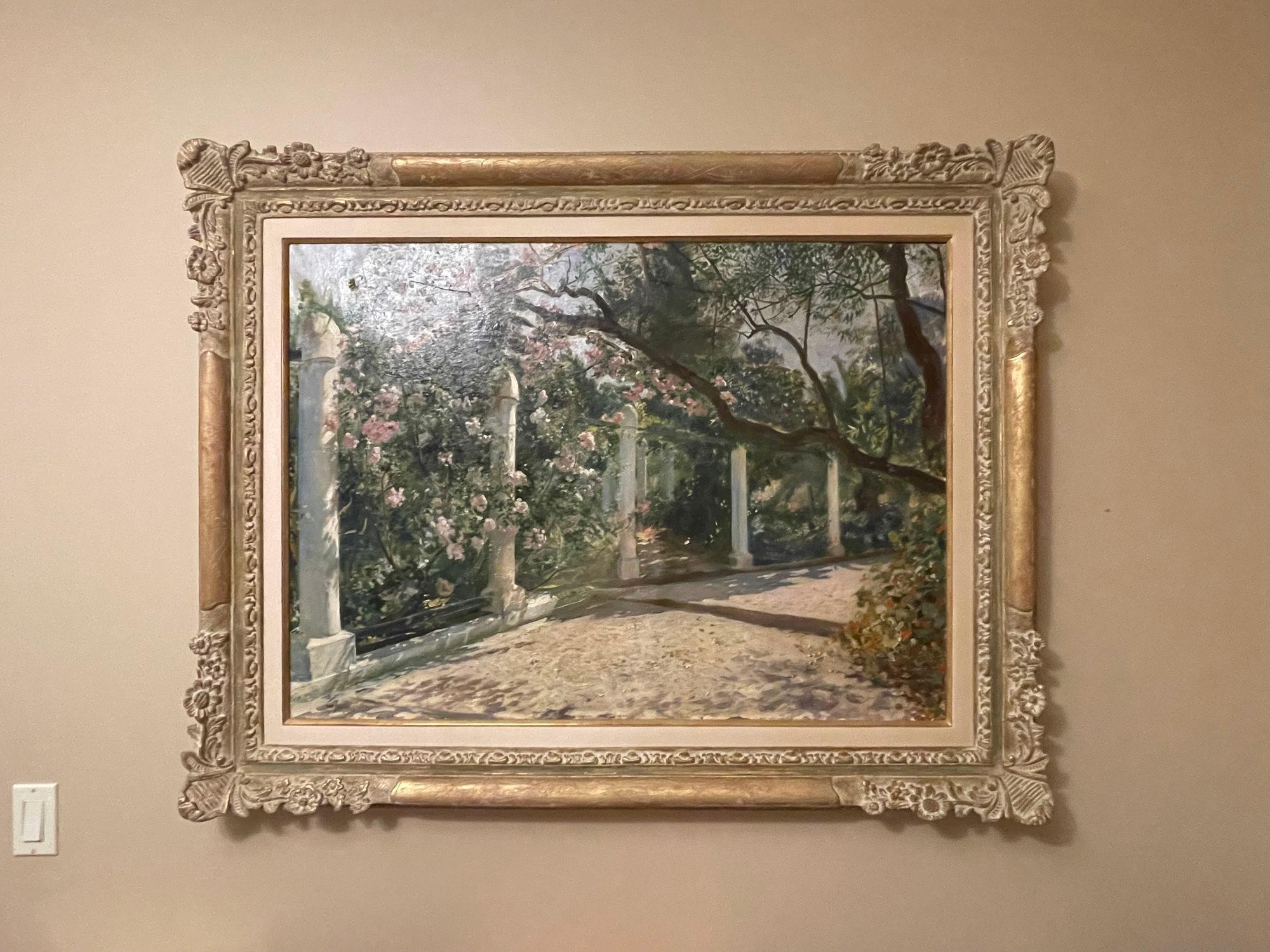 19th Century Georges Antoine Rochegrosse, Oil on Canvas, Almond Trees, Sotheby's Provenance For Sale