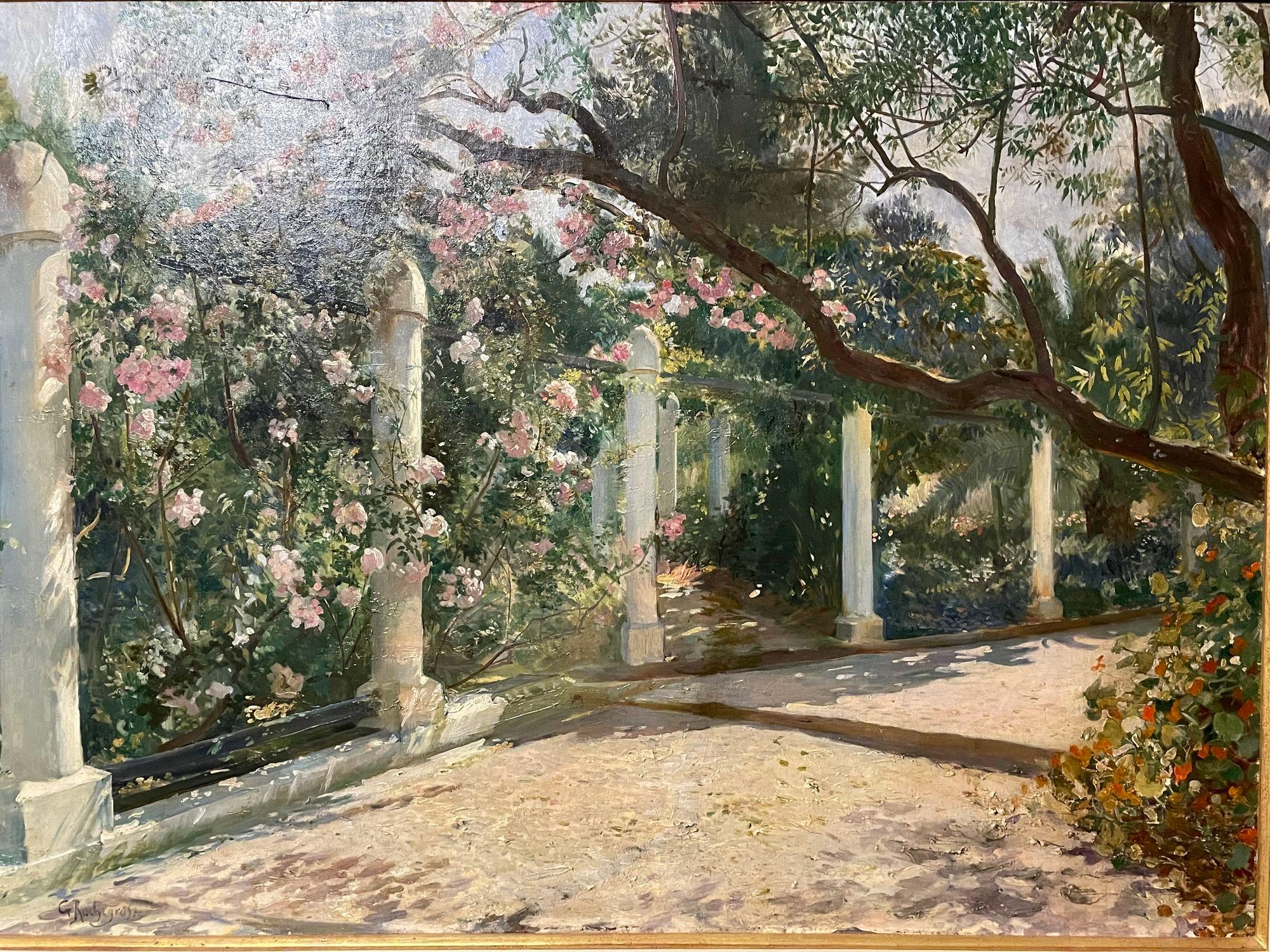 Paint Georges Antoine Rochegrosse, Oil on Canvas, Almond Trees, Sotheby's Provenance For Sale