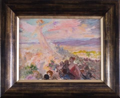 Rochegrosse, 19e siècle, triptyque d'une allégorie de l'ange Gabriel