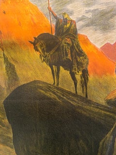 Originales antikes französisches Originalplakat „Antar“ von Georges Rochegrosse, Stein-Lithographie