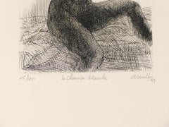 La Chemise Blanche - Acquaforte in bianco e nero di G. Arnulf - 1969