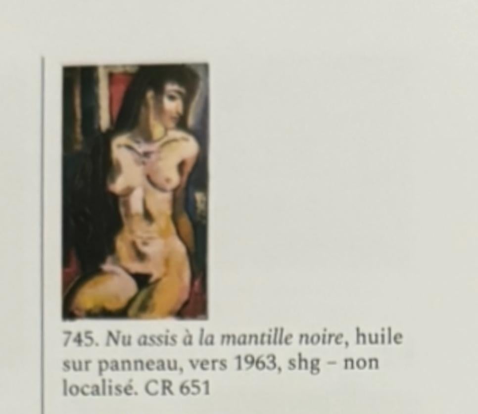 Frau Assis a la Mantilla Noire – Painting von Georges Artemoff