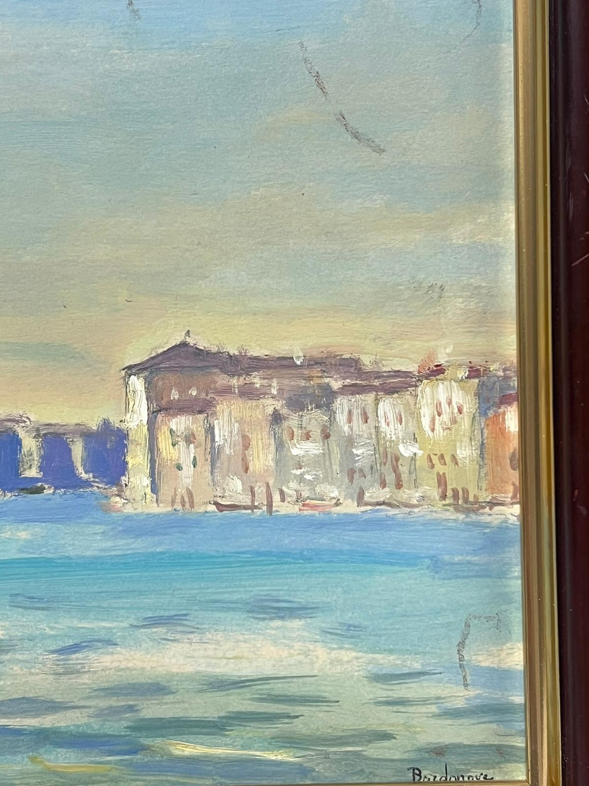 The Grand Canal, Venice
by Georges Badanove (French, contemporary)
signed oil on artist paper stuck on canvas, framed
framed: 13 x 15 inches
canvas: 9 x 10.5 inches
provenance: private collection
condition: very good and sound condition though with
