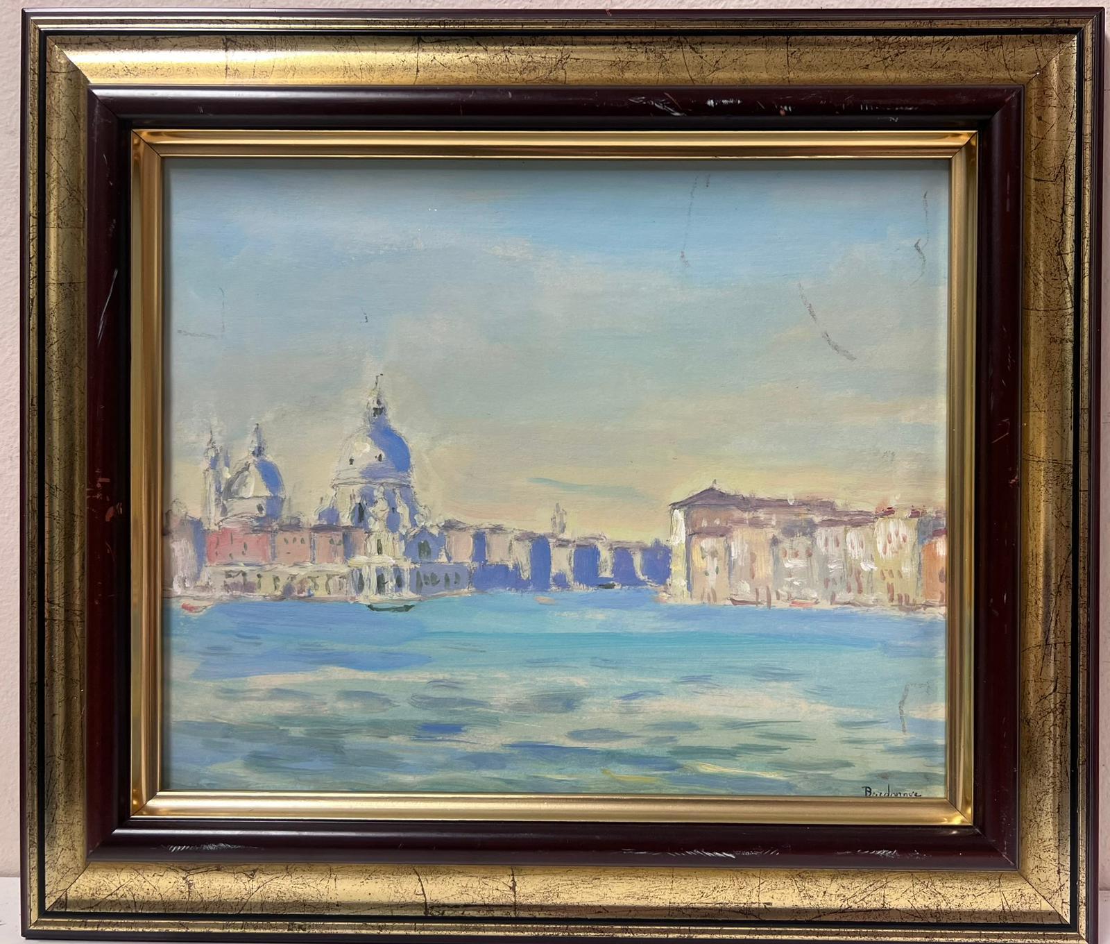 Georges Badanove Landscape Painting - The Grand Canal Venice Bright & Colorful French Impressionist Signed Oil 