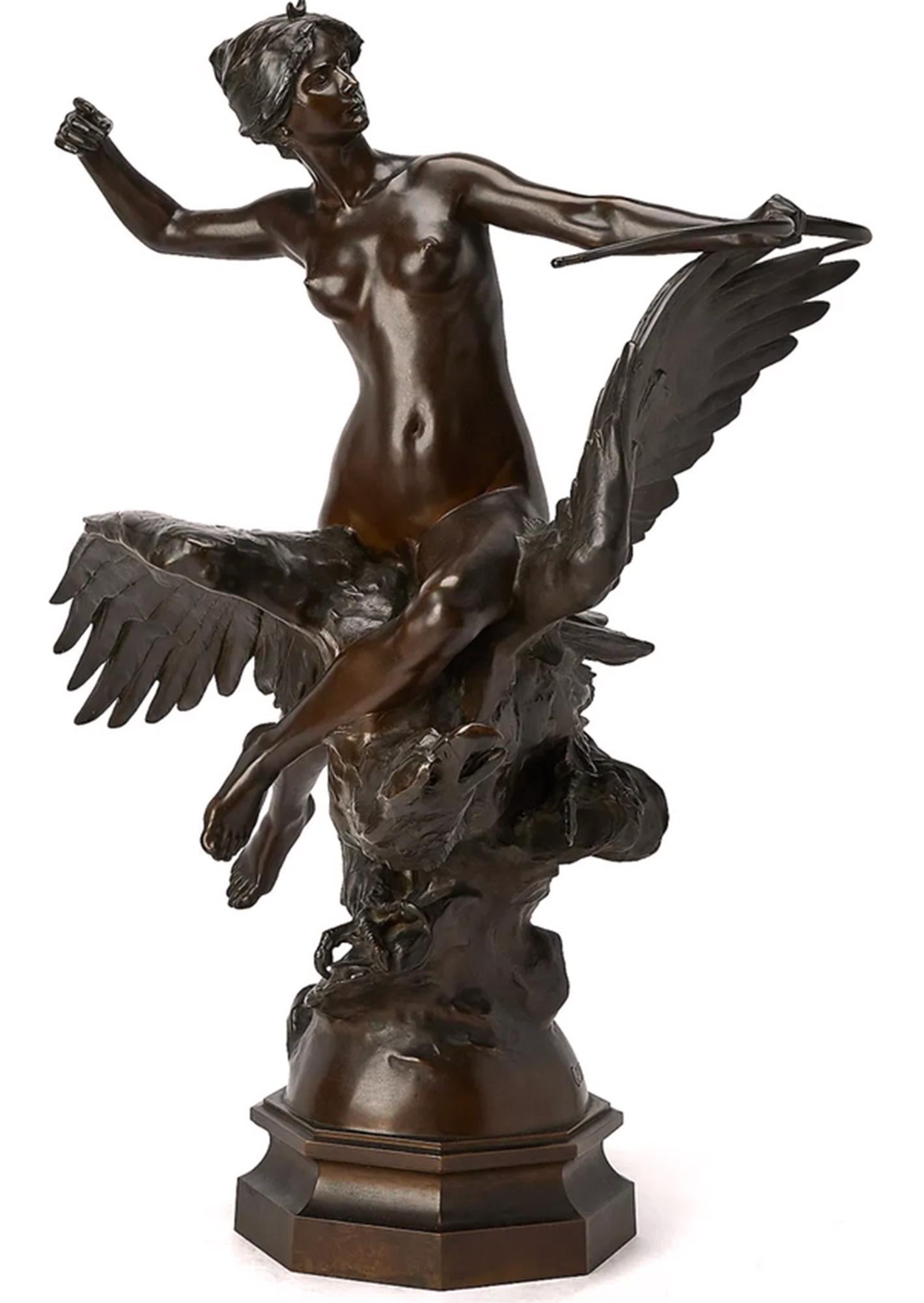 Georges Bareau Statua antica di Ebe in cima a Giove sotto forma di aquila