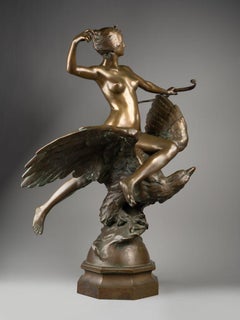 Georges Bareau, "Diane chevauchant l'aigle Jupiter", XIXe siècle