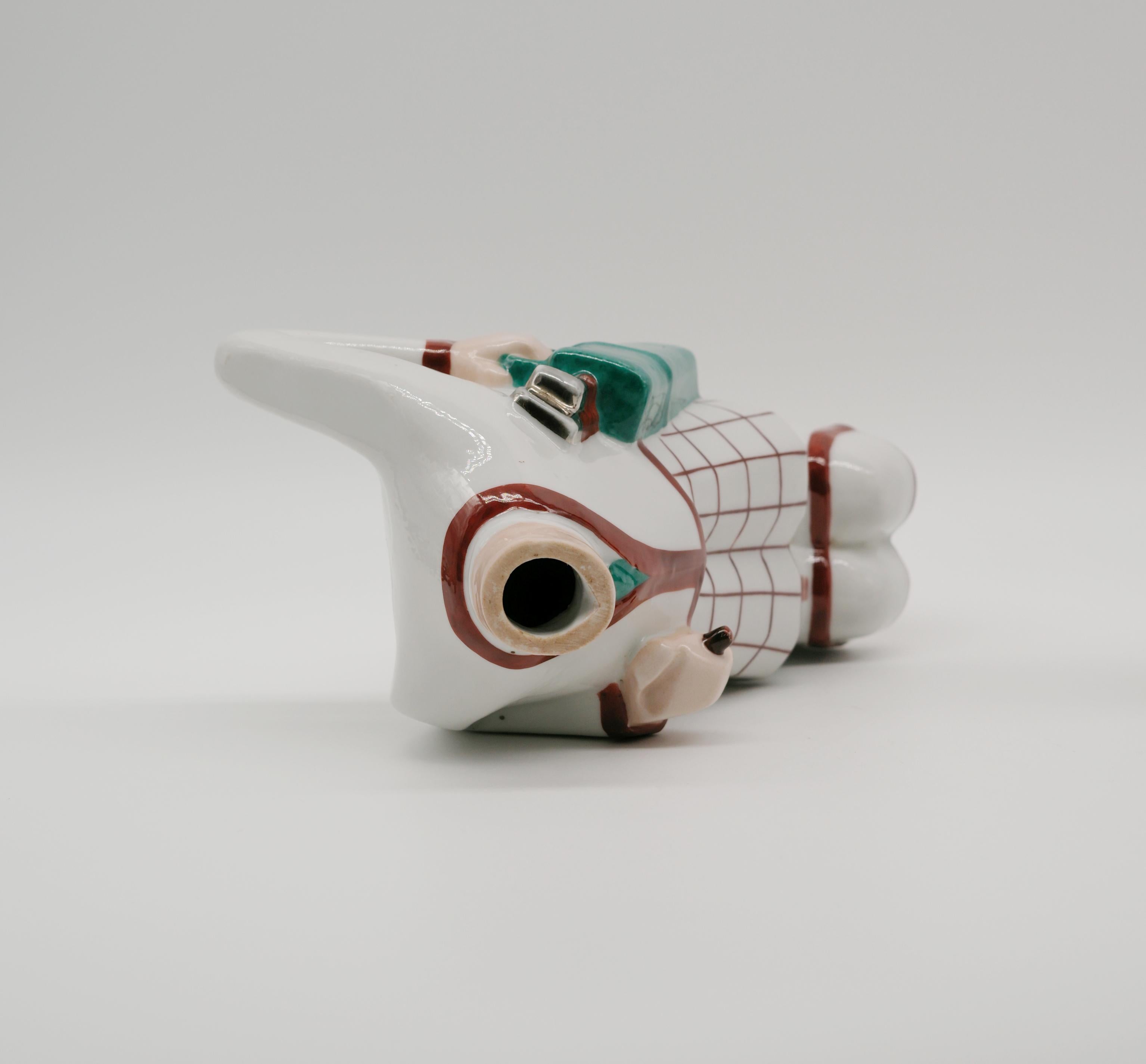Georges Art Decó BASTARD Botella de porcelana de golfista Ca.1924, Juegos Olímpicos de París en venta 6