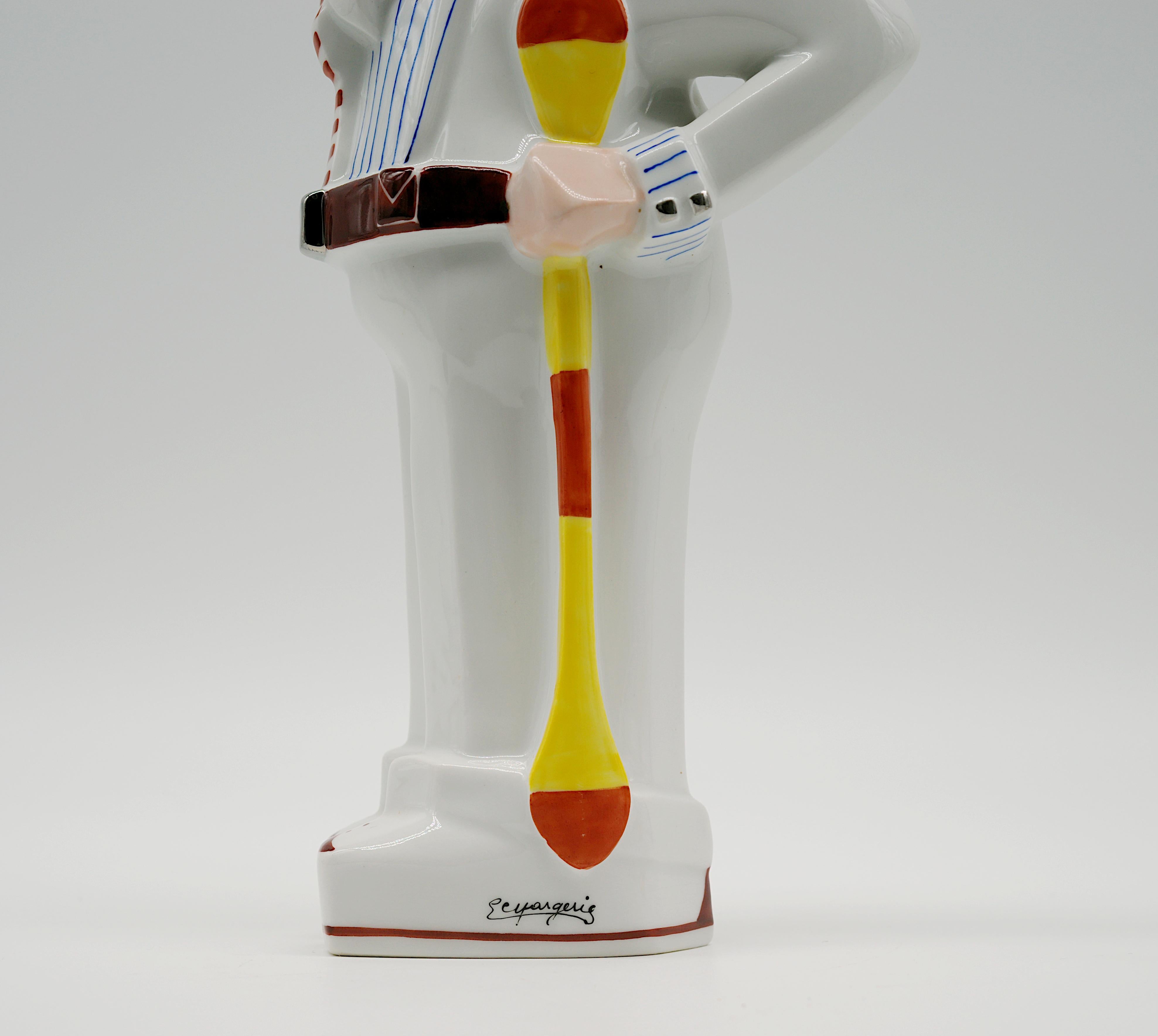 Georges BASTARD Botella de porcelana Art Decó Remo 1924, Juegos Olímpicos de París en venta 4