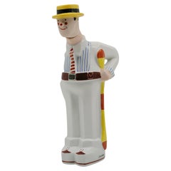 Bouteille en porcelaine Art Déco Georges BASTARD, 1924, Jeux olympiques de Paris