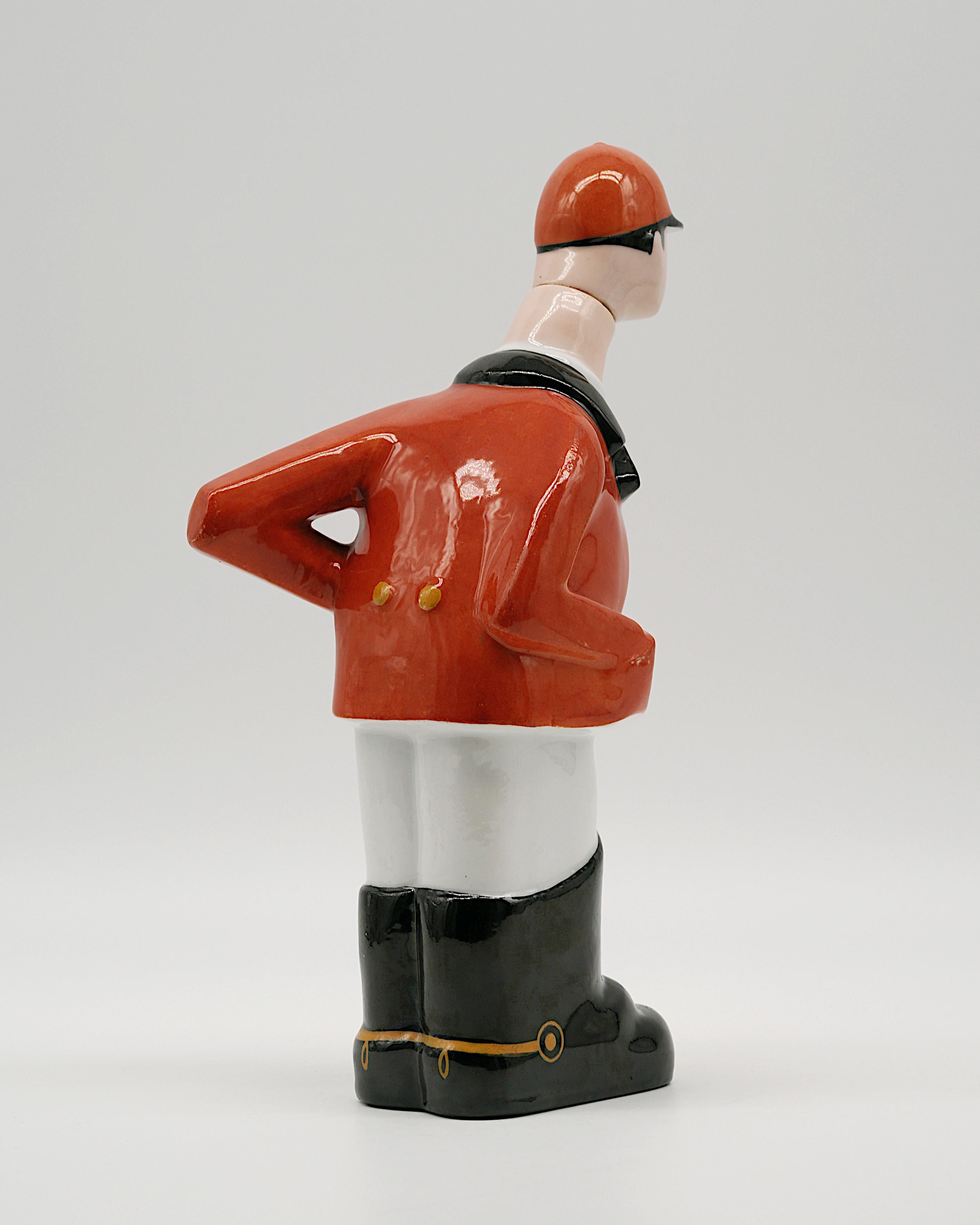 Georges BASTARD Art Decó Botella de porcelana de saltador 1924, Juegos Olímpicos de París en venta 4