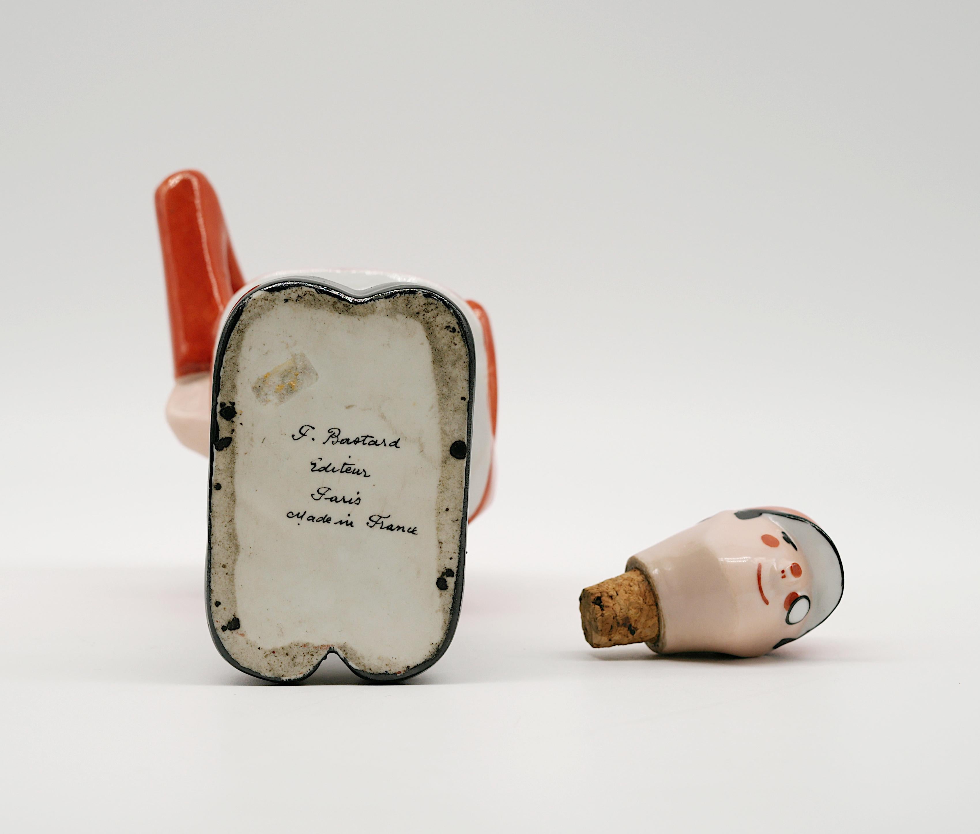 Georges BASTARD Art Decó Botella de porcelana de saltador 1924, Juegos Olímpicos de París en venta 8