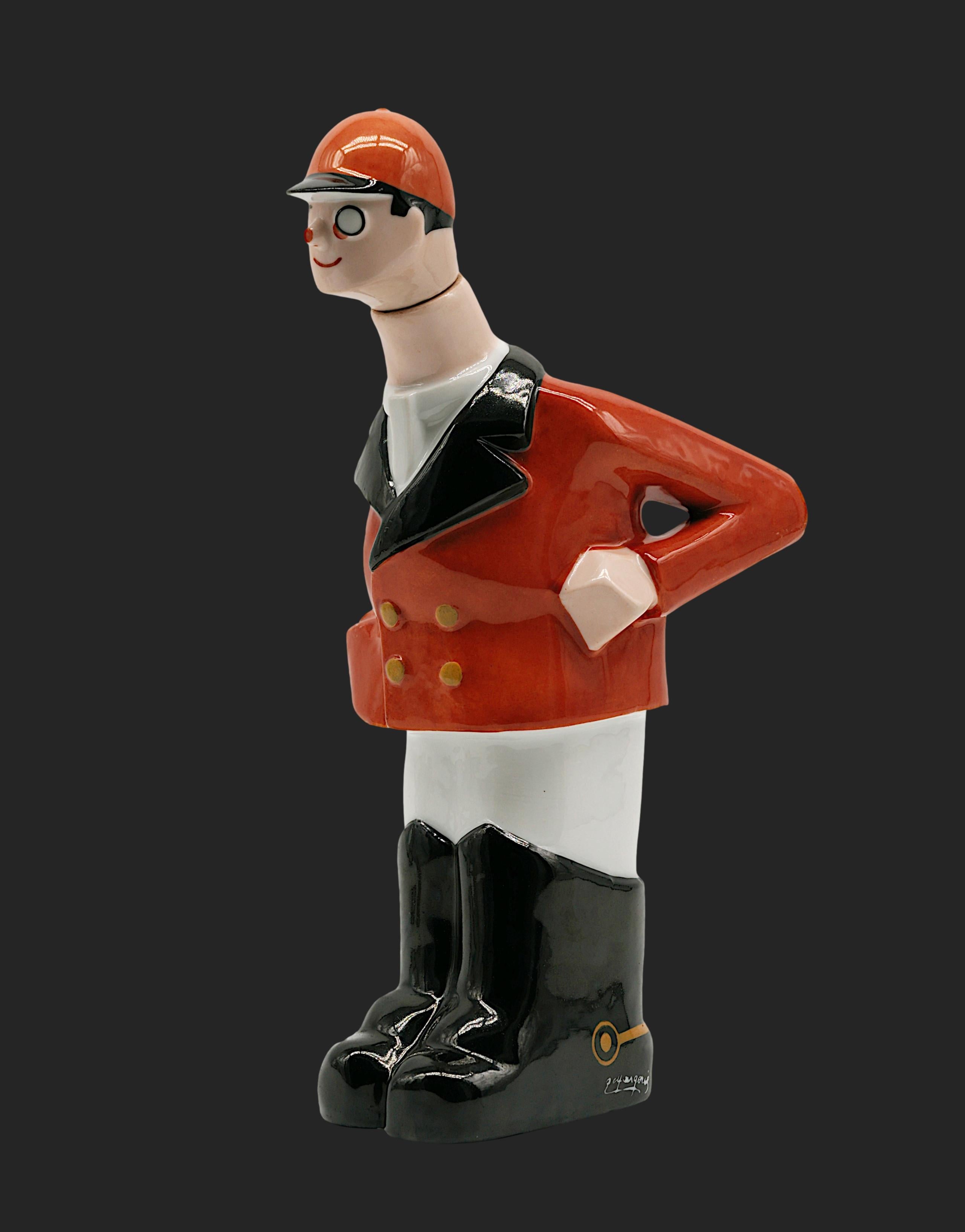 Georges BASTARD Art Decó Botella de porcelana de saltador 1924, Juegos Olímpicos de París Francés en venta
