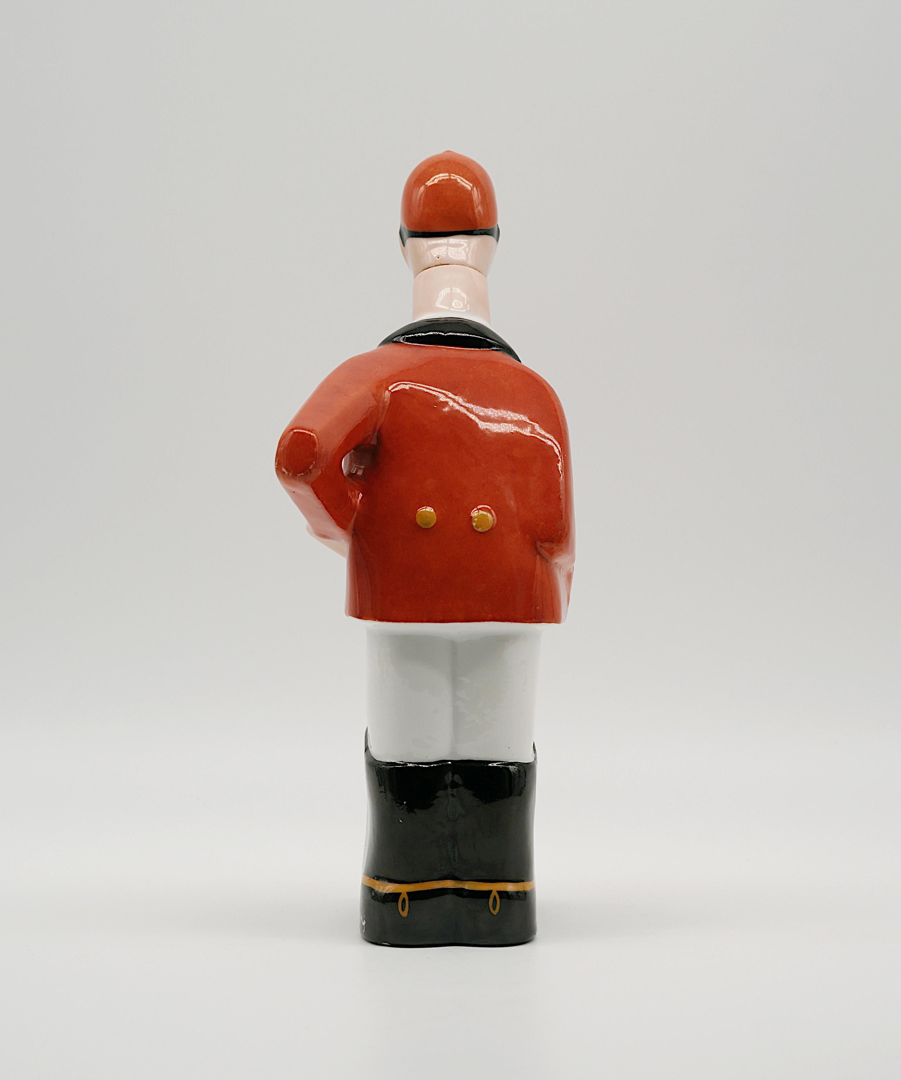 Georges BASTARD Art Decó Botella de porcelana de saltador 1924, Juegos Olímpicos de París en venta 2