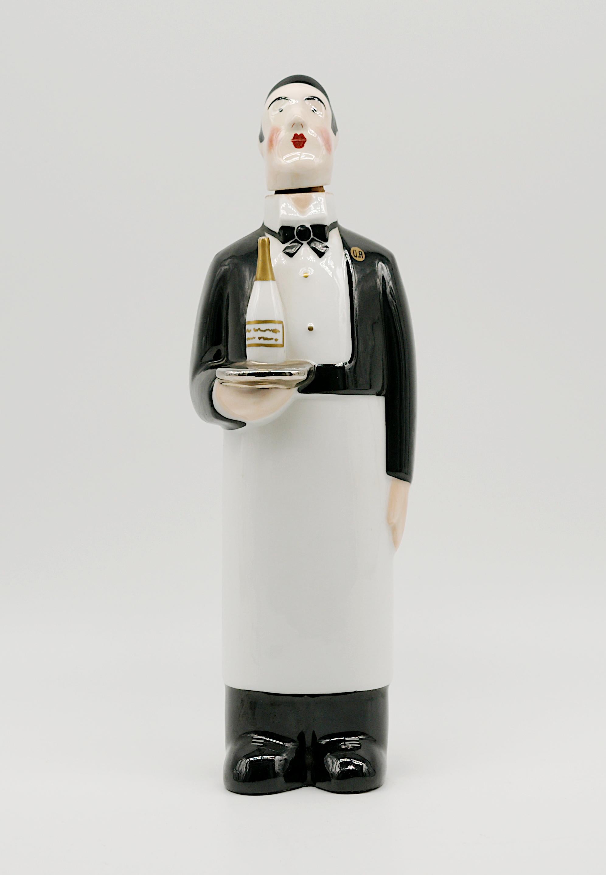 Art déco Bouteille de service en porcelaine Art Déco française Georges BASTARD, Paris, Jeux olympiques en vente